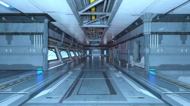 3d cg işleme bir uzay istasyonu