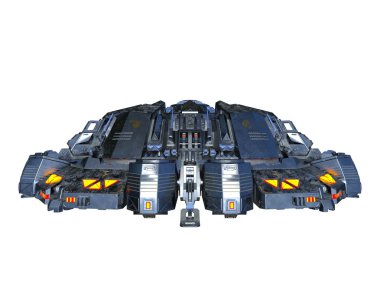 bir uzay gemisi 3d cg render