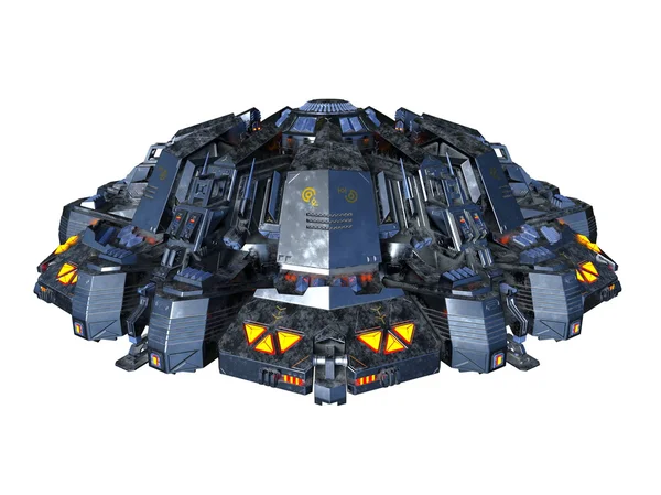 bir uzay gemisi 3d cg render