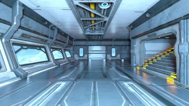 3d cg işleme bir uzay istasyonu