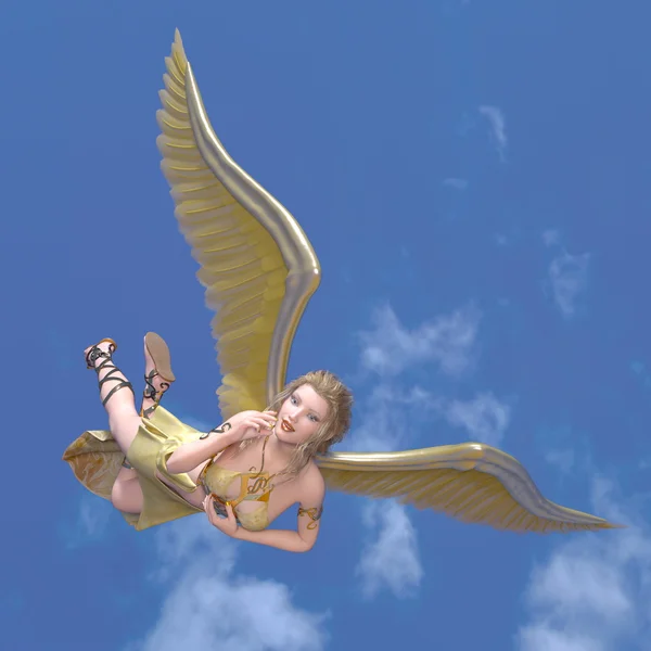 3d cg 渲染的天使 — 图库照片