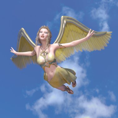 bir meleğin 3d cg işleme