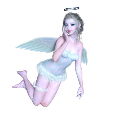 bir meleğin 3d cg işleme