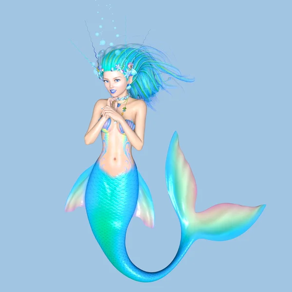 3D CG representación de una sirena — Foto de Stock