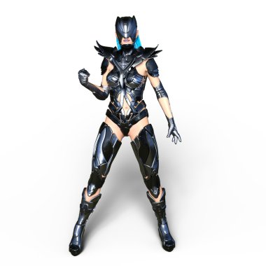 3d cg işleme süper bir kadın