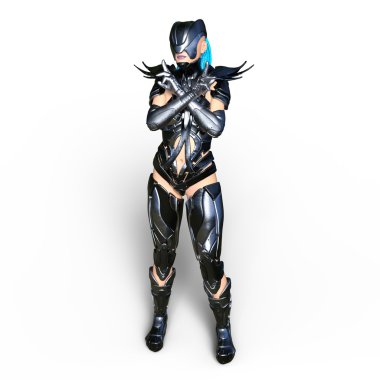 3d cg işleme süper bir kadın