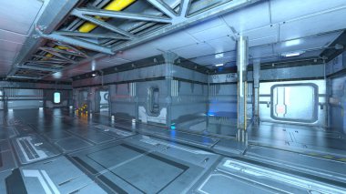 Uzay istasyonunun 3d cg görüntülemesi