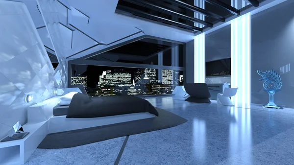 3D-cg rendering van slaapkamer — Stockfoto