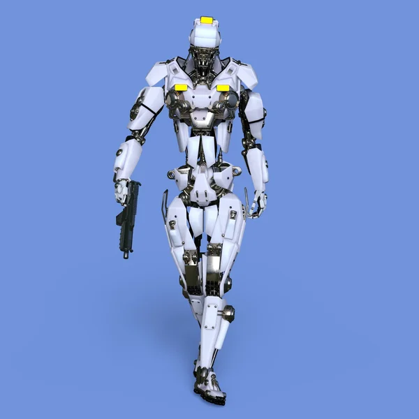 3D CG renderização de um robô — Fotografia de Stock