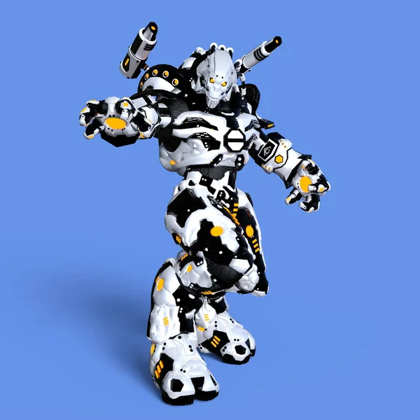 3D cg-rendering av en mekaniska monster — Stockfoto