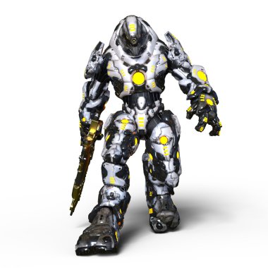 mekanik bir canavar 3d cg işleme