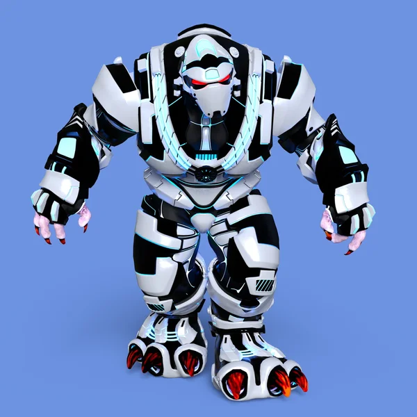3D CG renderização de um monstro mecânico — Fotografia de Stock