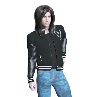 Genç bir adamın 3 boyutlu görüntüsü.