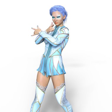 3d cg işleme süper bir kadın