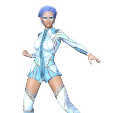 3d cg işleme süper bir kadın