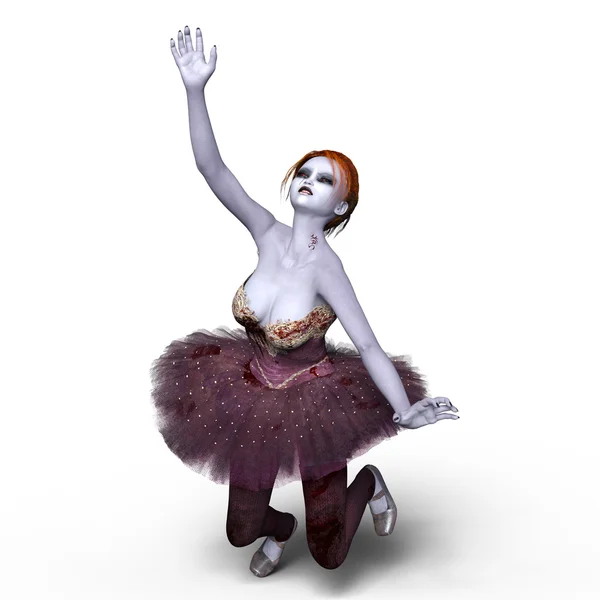 Renderowania 3D cg kobieta zombie — Zdjęcie stockowe
