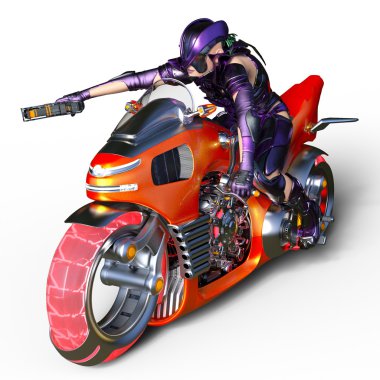 3d cg işleme süper bir kadın