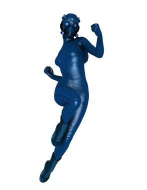 bir kadın Android 3d cg işleme