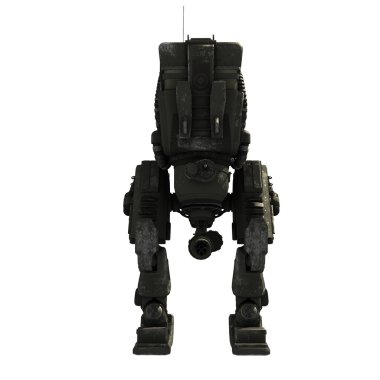 bir savaş robotu 3d cg render