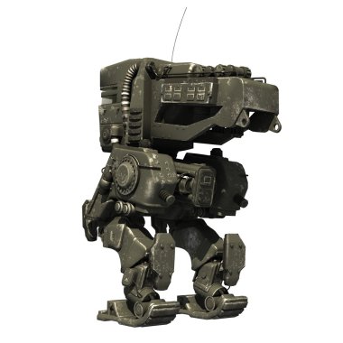 bir savaş robotu 3d cg render