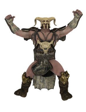 bir savaşçının 3d cg işleme