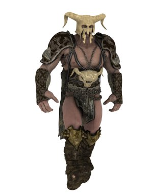 bir savaşçının 3d cg işleme