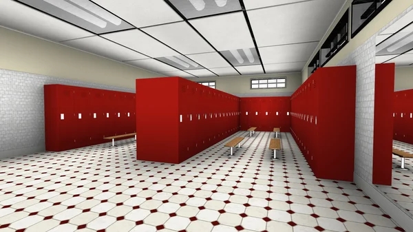 3D CG rendering of locker room — Stock Photo, Image