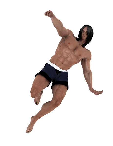 3D-cg rendering van een martial artiest — Stockfoto