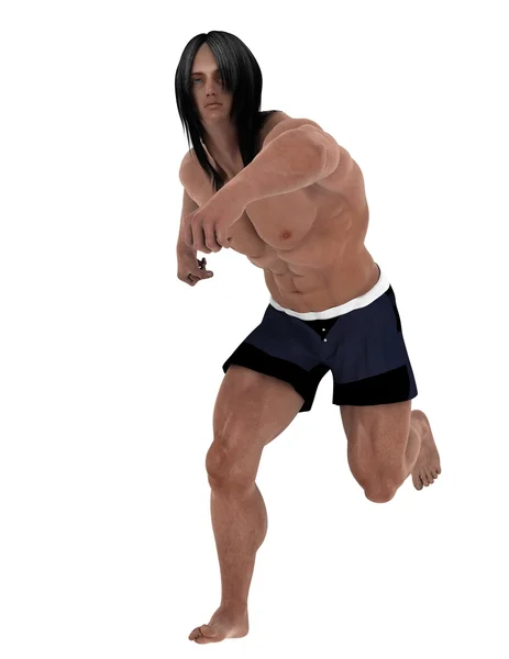 3D CG representación de un artista marcial —  Fotos de Stock