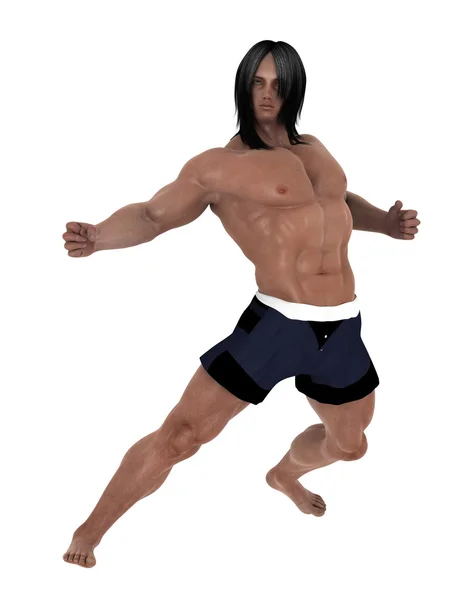 3D CG rendering of a martial artist — Stock Photo, Image