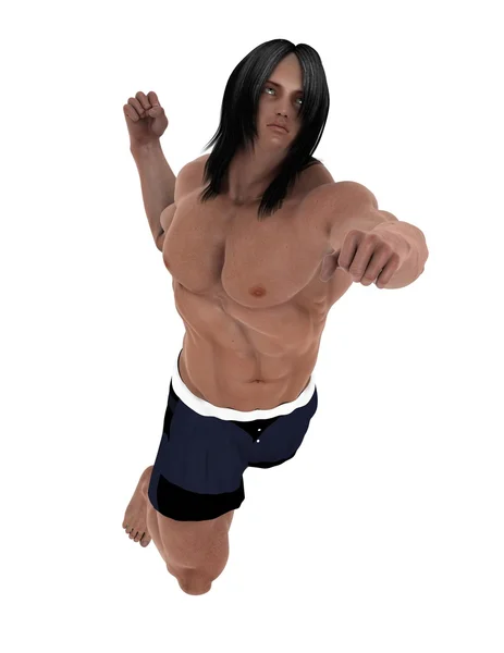 3D CG візуалізація бойового художника — стокове фото