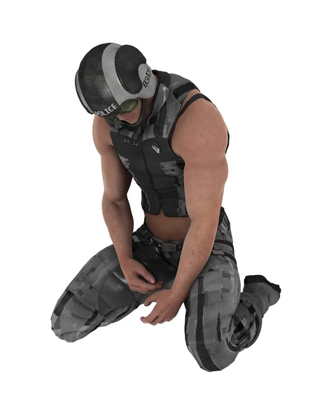3D CG rendering dari seorang polisi — Stok Foto