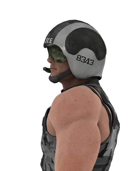 3D-cg-Darstellung eines Polizisten — Stockfoto