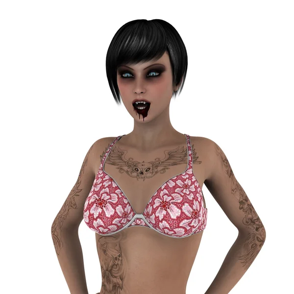 3D CG representación de un vampiro femenino — Foto de Stock