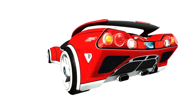 3D cg-rendering av en sportbil — Stockfoto