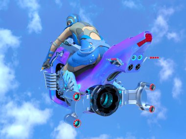 3d cg işleme süper bir kadın