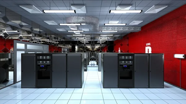 Rendering 3D CG del Supercomputing Center — Foto Stock