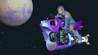 3d cg işleme süper bir kadın