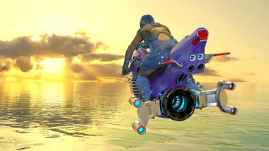 3d cg işleme süper bir kadın