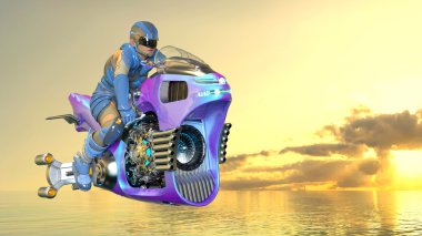 3d cg işleme süper bir kadın