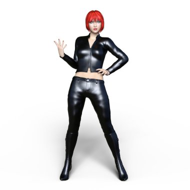 bir kadın savaşçı 3d cg render