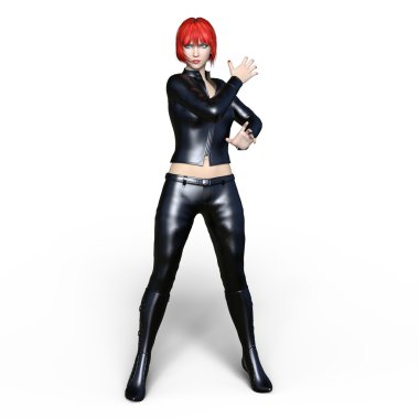 bir kadın savaşçı 3d cg render