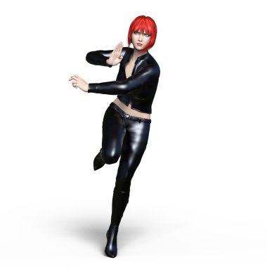 bir kadın savaşçı 3d cg render