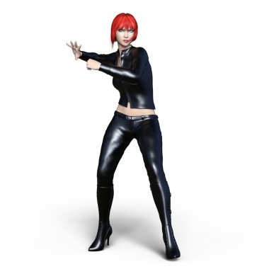 bir kadın savaşçı 3d cg render