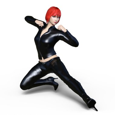 bir kadın savaşçı 3d cg render