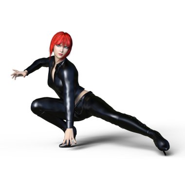 bir kadın savaşçı 3d cg render