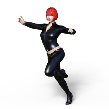 bir kadın savaşçı 3d cg render