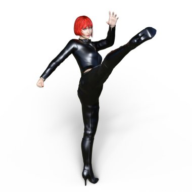 bir kadın savaşçı 3d cg render