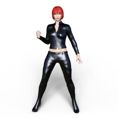 bir kadın savaşçı 3d cg render