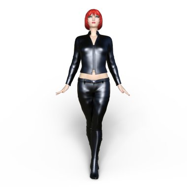 bir kadın savaşçı 3d cg render